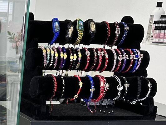 Bracelets on display